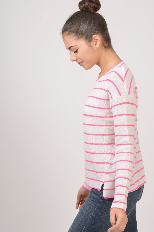 Princess goes Hollywood Pullover in Pink/Weiß gestreift