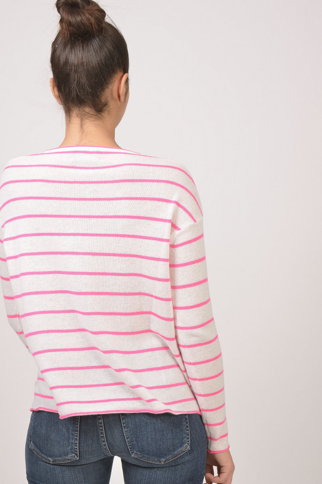 Princess goes Hollywood Pullover in Pink/Weiß gestreift