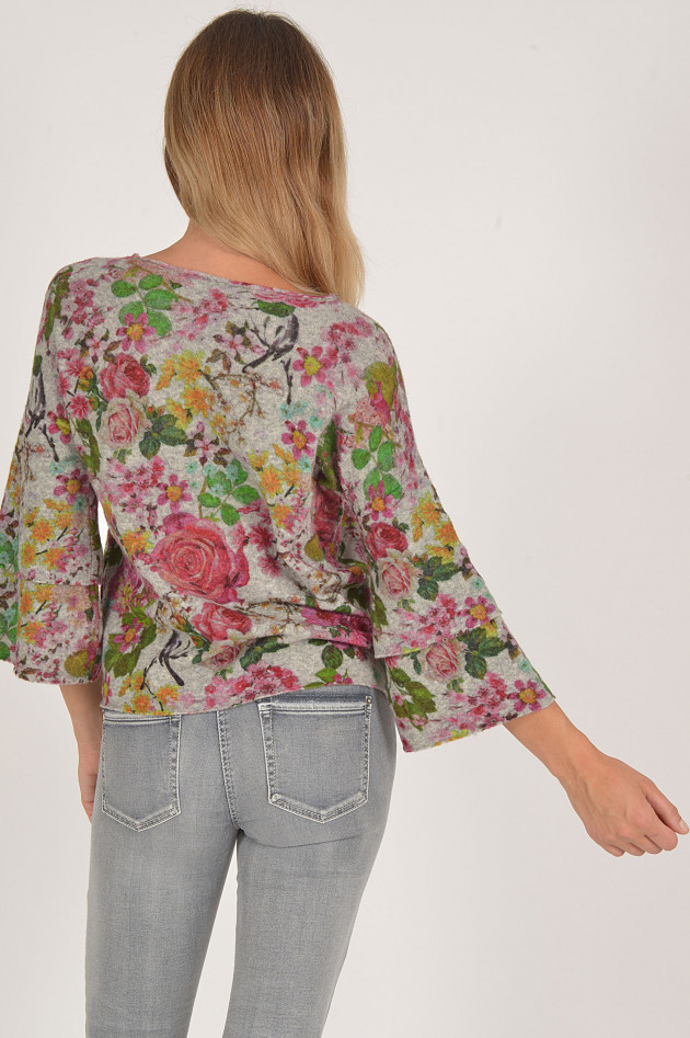 Princess goes Hollywood Pullover floral gemustert in Grau/Rosa