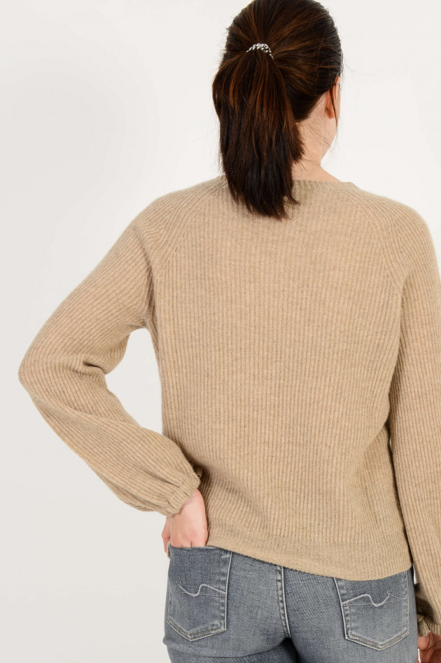 Princess goes Hollywood Rippstrickpullover mit Schleifen in Beige