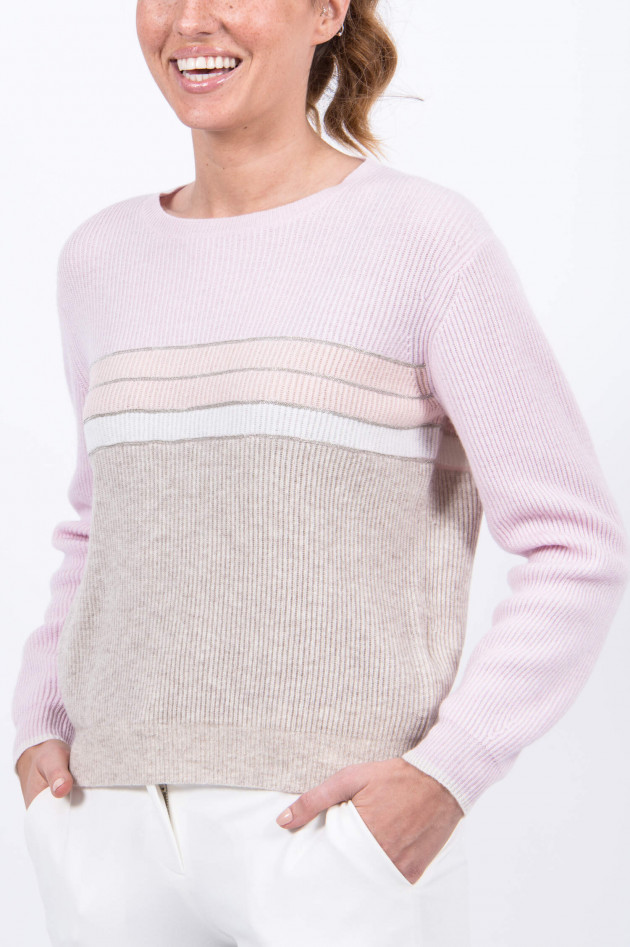 Princess goes Hollywood Wollpullover in Beige/Rose gemustert