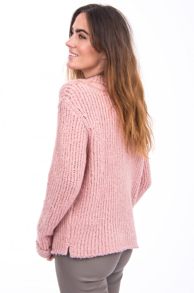 Princess goes Hollywood Weicher Grobstrick-Pullover in Rosé