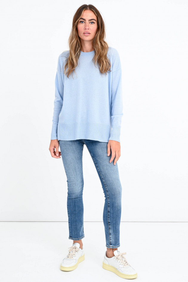 Princess goes Hollywood Kaschmir Pullover mit Seitenschlizten in Hellblau