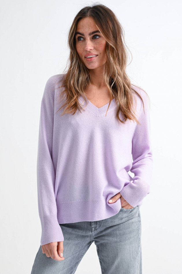 Princess goes Hollywood Cashmere V-Pullover in Pastellflieder
