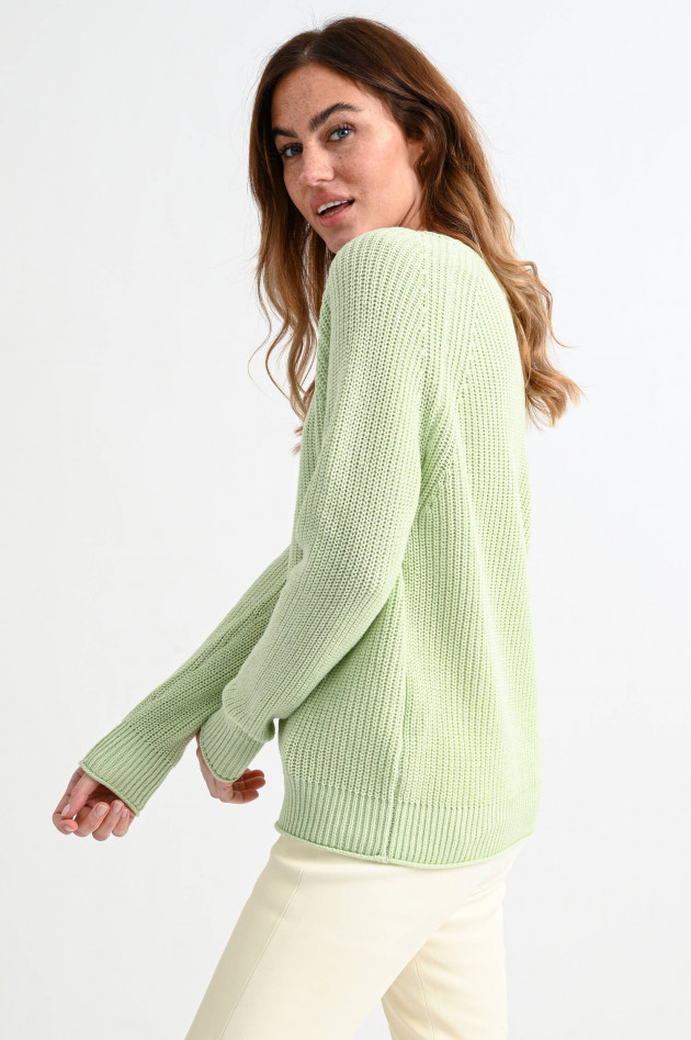 Princess goes Hollywood Rippstrick-Pullover in Pastell-Grün