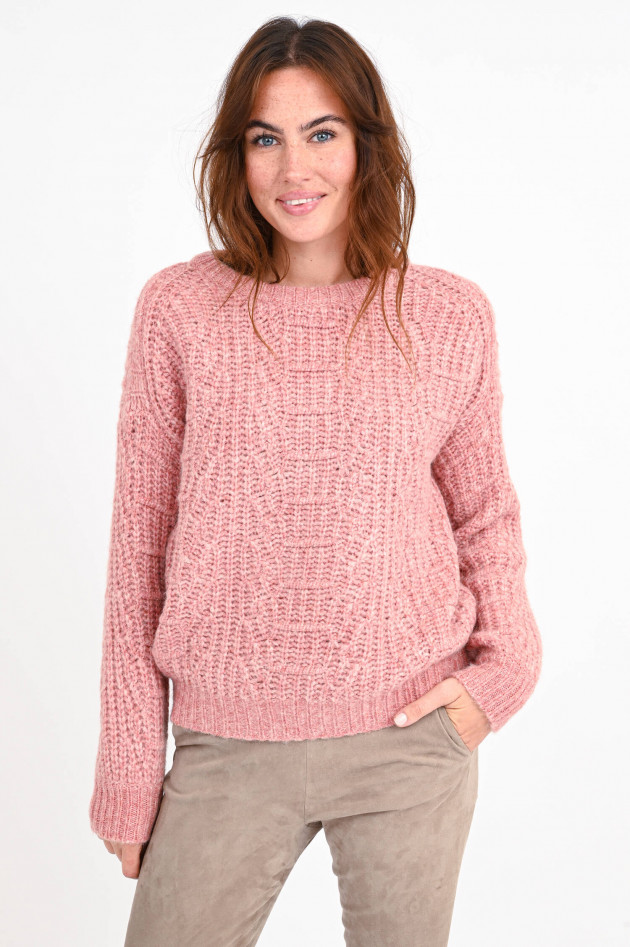 Princess goes Hollywood Pullover mit Strickmustern in Rose