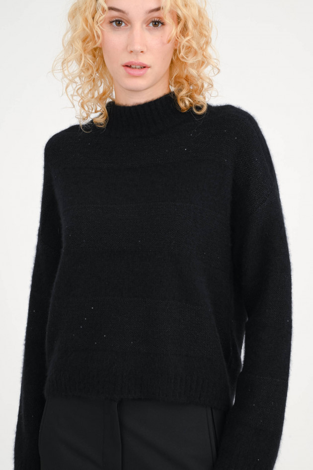 Princess goes Hollywood Cash-Mix Pullover mit Lurex in Schwarz gestreift