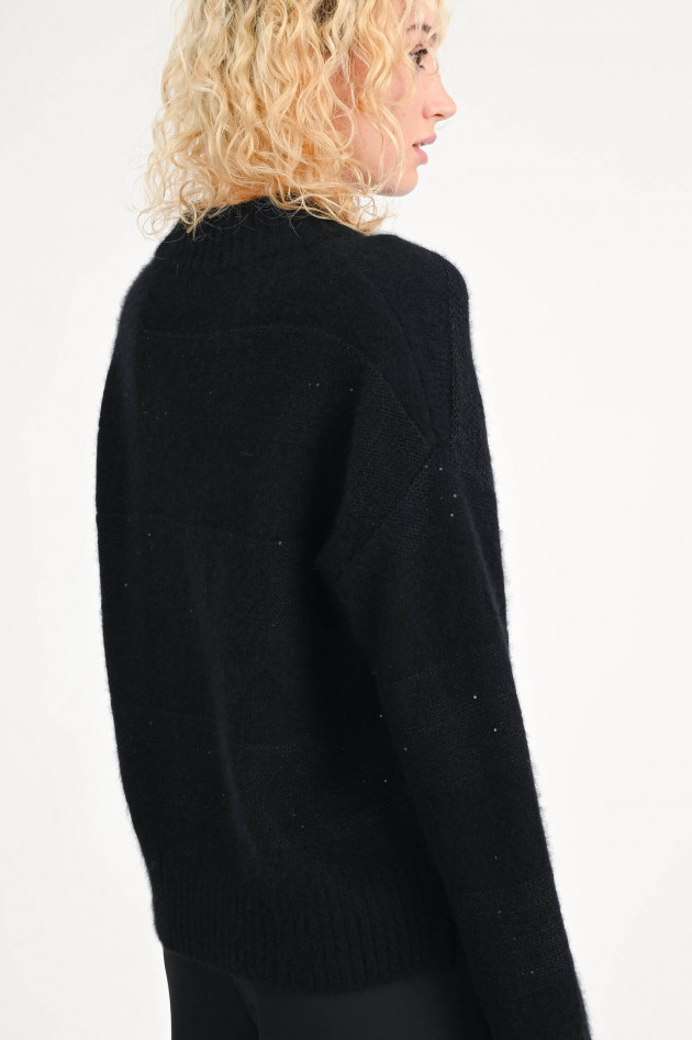 Princess goes Hollywood Cash-Mix Pullover mit Lurex in Schwarz gestreift