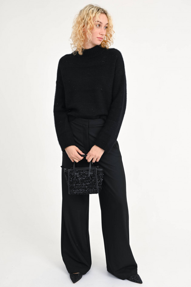 Princess goes Hollywood Cash-Mix Pullover mit Lurex in Schwarz gestreift