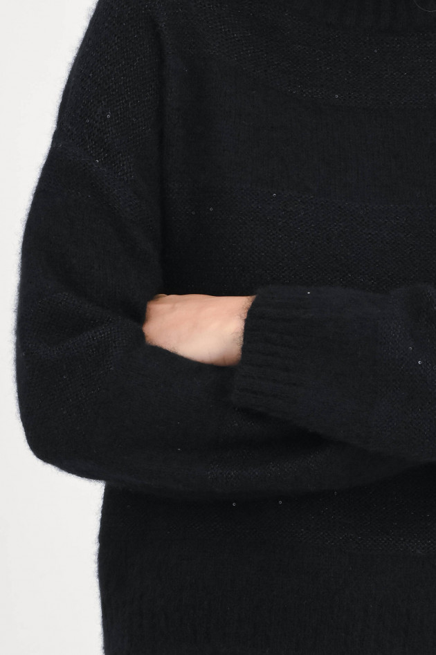 Princess goes Hollywood Cash-Mix Pullover mit Lurex in Schwarz gestreift
