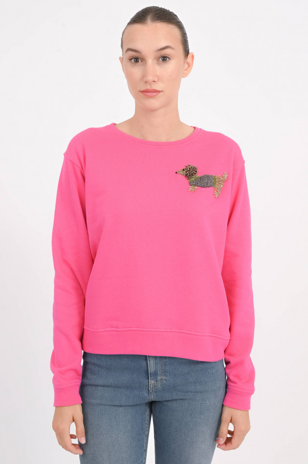 Princess goes Hollywood Sweatshirt mit Dackel-Detail in Pink