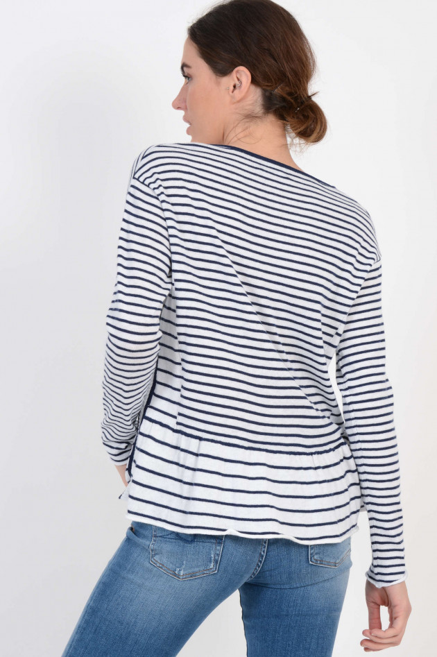 Princess goes Hollywood Shirt mit Schößchen in Blau/Weiß gestreift