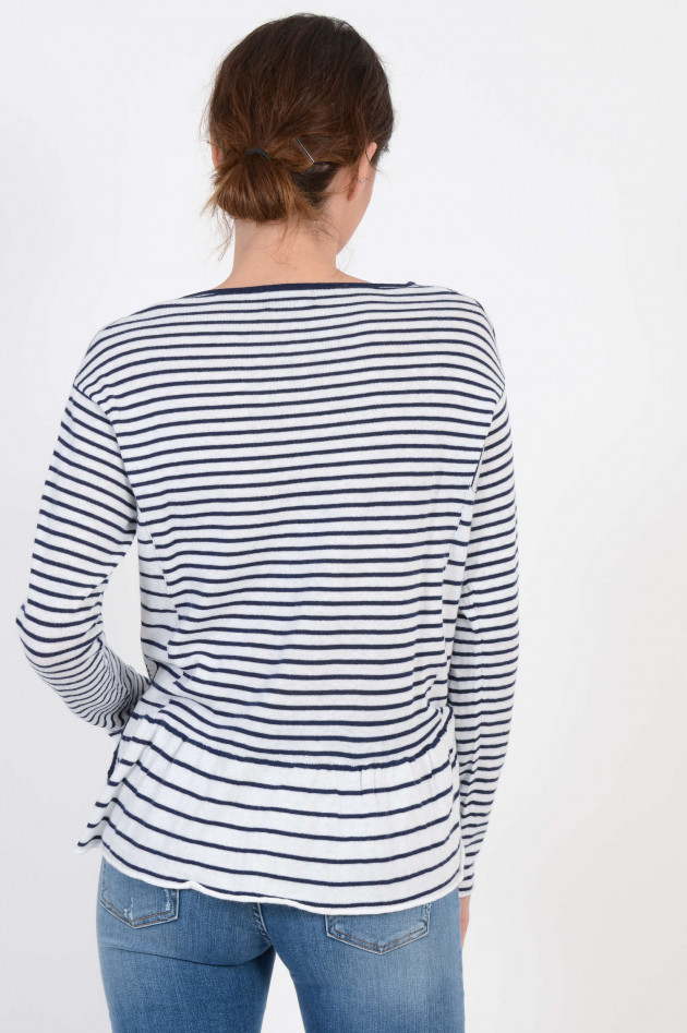 Princess goes Hollywood Shirt mit Schößchen in Blau/Weiß gestreift