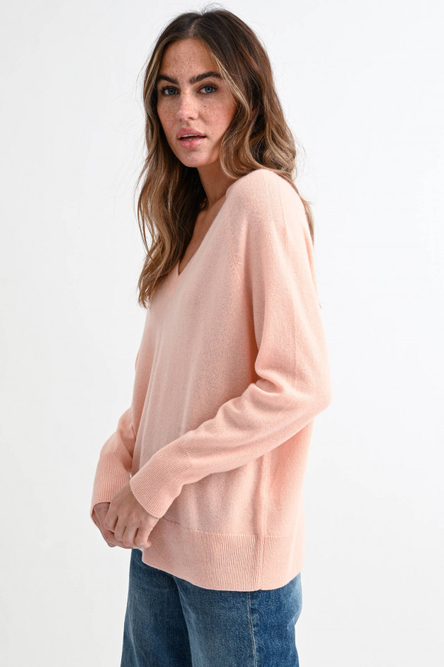 Princess goes Hollywood Cashmere V-Pullover in Pfirsich