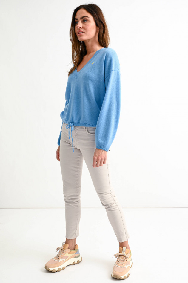 Princess goes Hollywood Cashmere Pullover mit Kordel in Hellblau