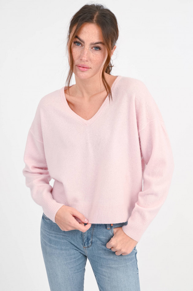 Princess goes Hollywood Cashmere Pullover mit V-Ausschnitt in Rosa
