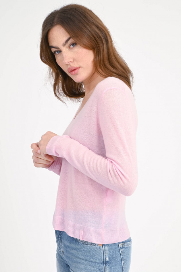 Princess goes Hollywood Cashmere Pullover mit V-Ausschnitt in Rosa