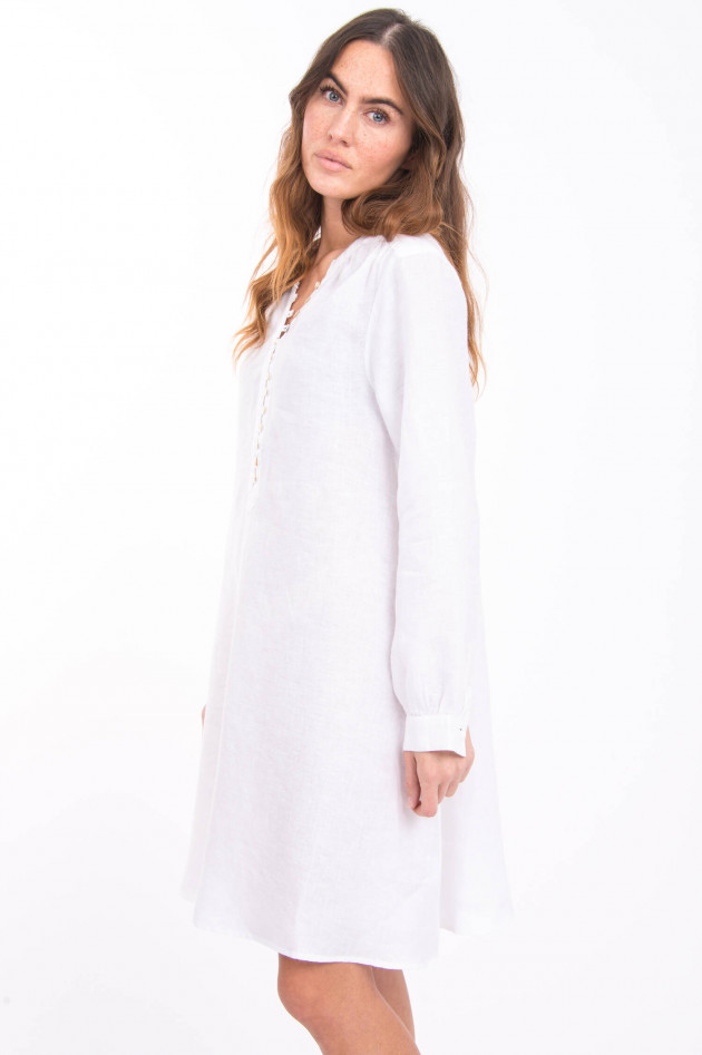 Princess goes Hollywood Leinenkleid mit raffinierter Knopfleiste in Weiß