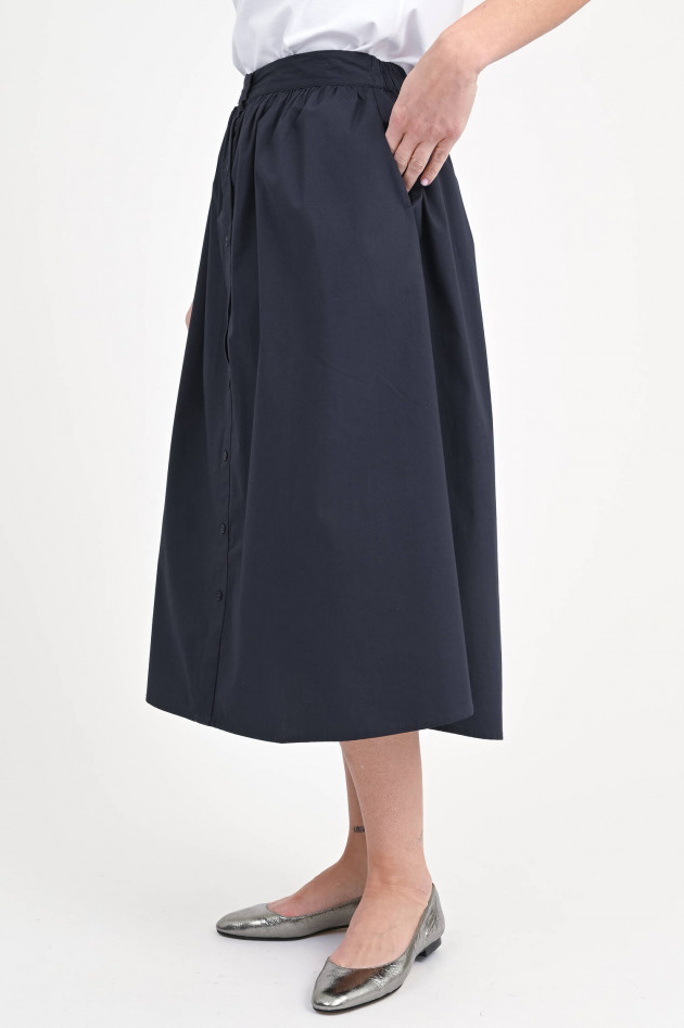 Princess goes Hollywood Midi-Rock mit Knopfleiste in Navy