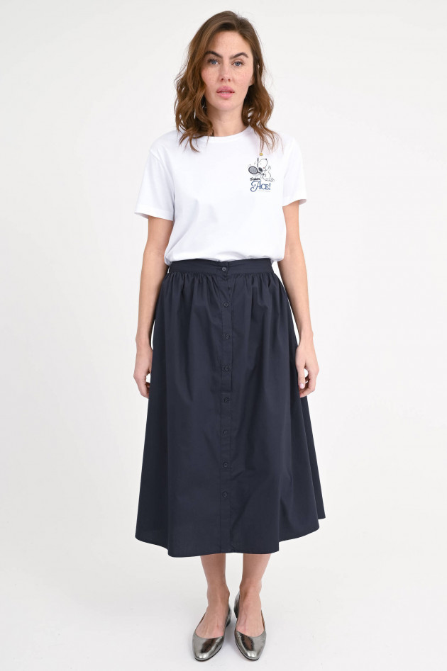 Princess goes Hollywood Midi-Rock mit Knopfleiste in Navy