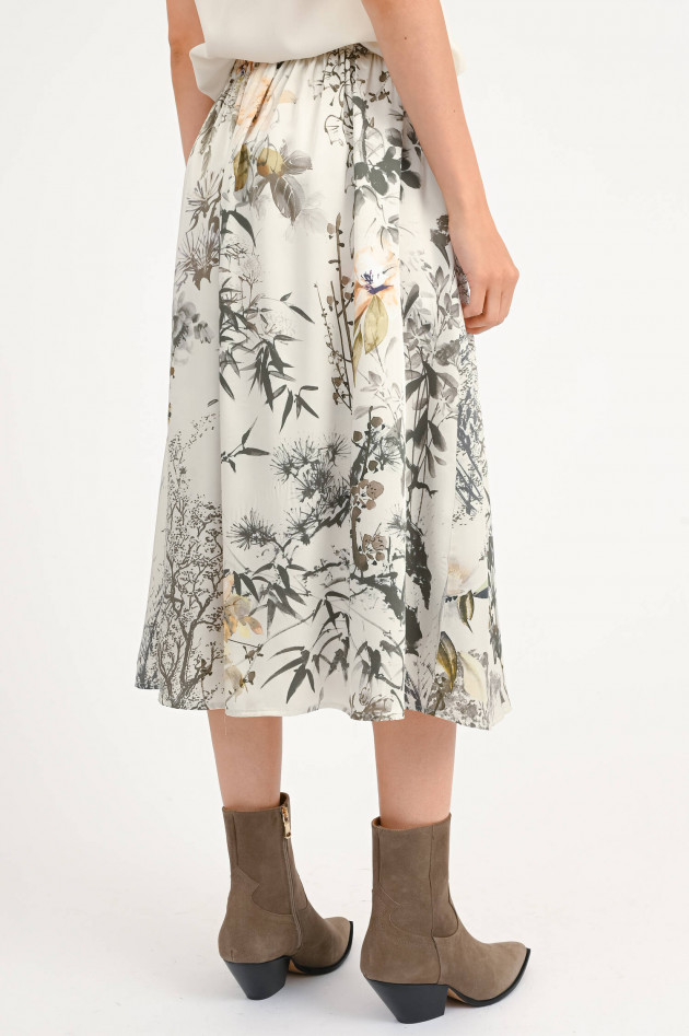 Princess goes Hollywood Midi-Rock mit Blumen in Oliv/Weiß/Multicolor