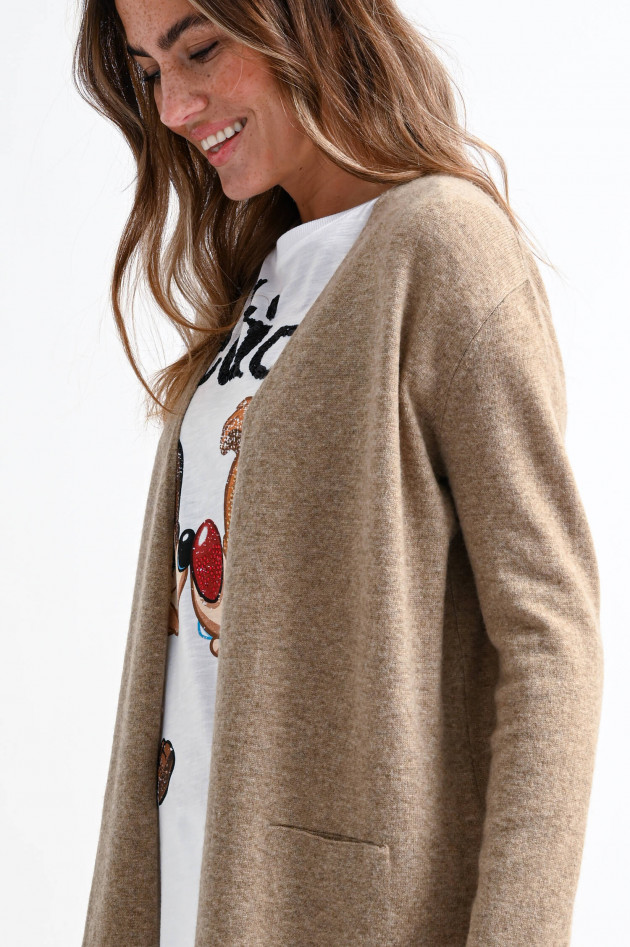 Princess goes Hollywood Cardigan mit Cashmere Anteil in Walnuss