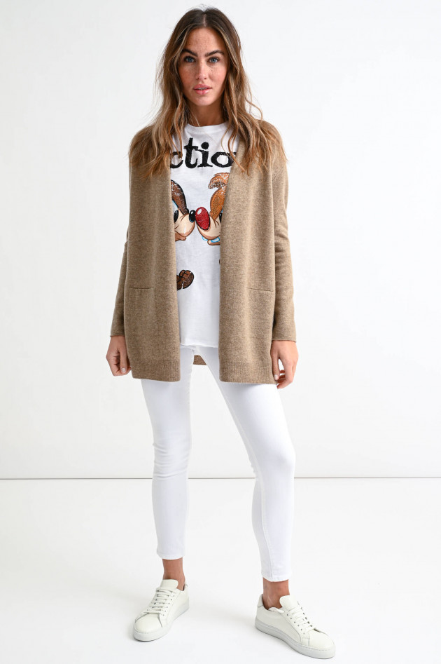 Princess goes Hollywood Cardigan mit Cashmere Anteil in Walnuss