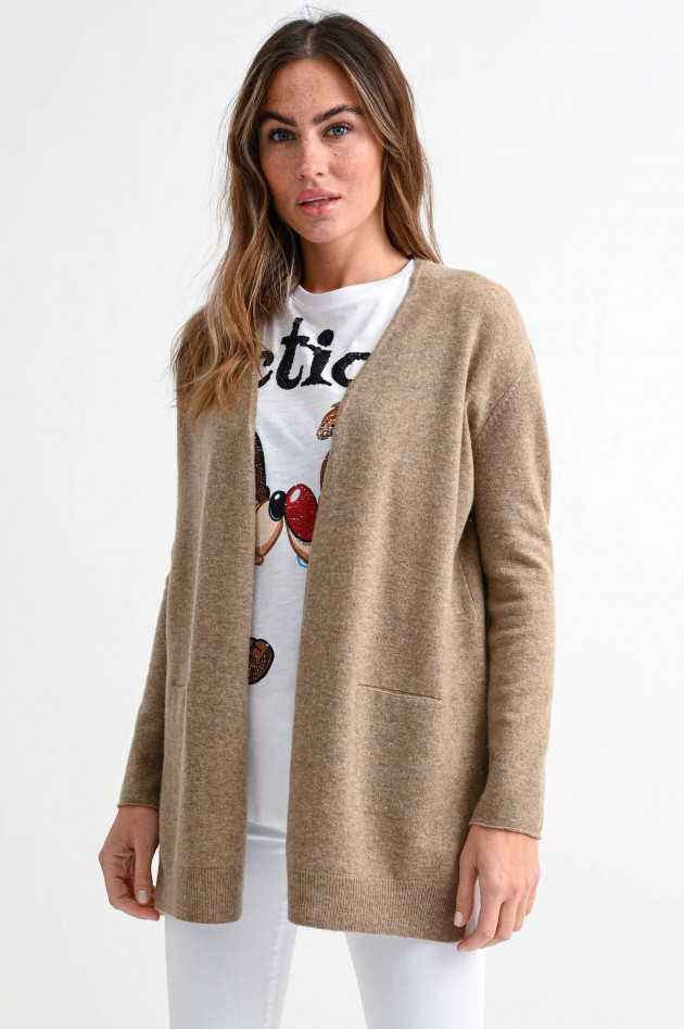 Princess goes Hollywood Cardigan mit Cashmere Anteil in Walnuss