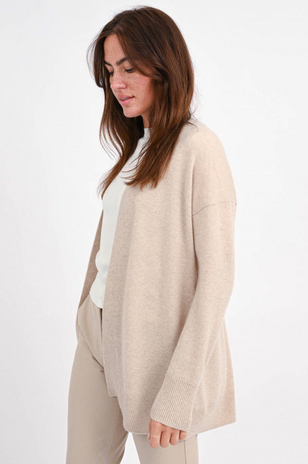 Princess goes Hollywood Offener Cardigan aus Cashmere in Beige
