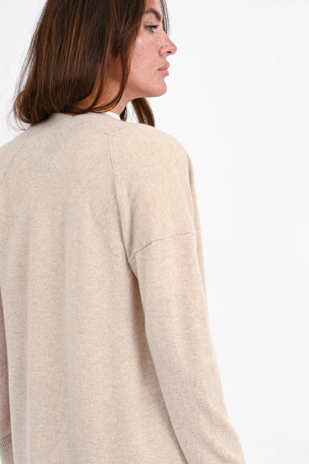 Princess goes Hollywood Offener Cardigan aus Cashmere in Beige