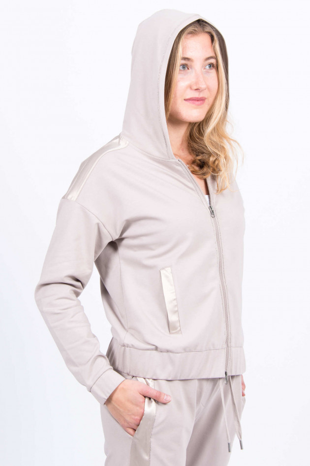 Princess goes Hollywood Sweatjacke mit Schmucksteindetail in Taupe