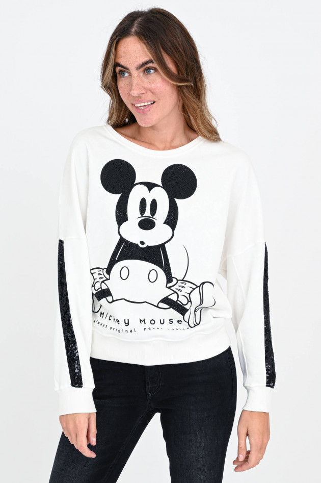 Princess goes Hollywood Mickey Mouse Sweater in Weiß/Schwarz