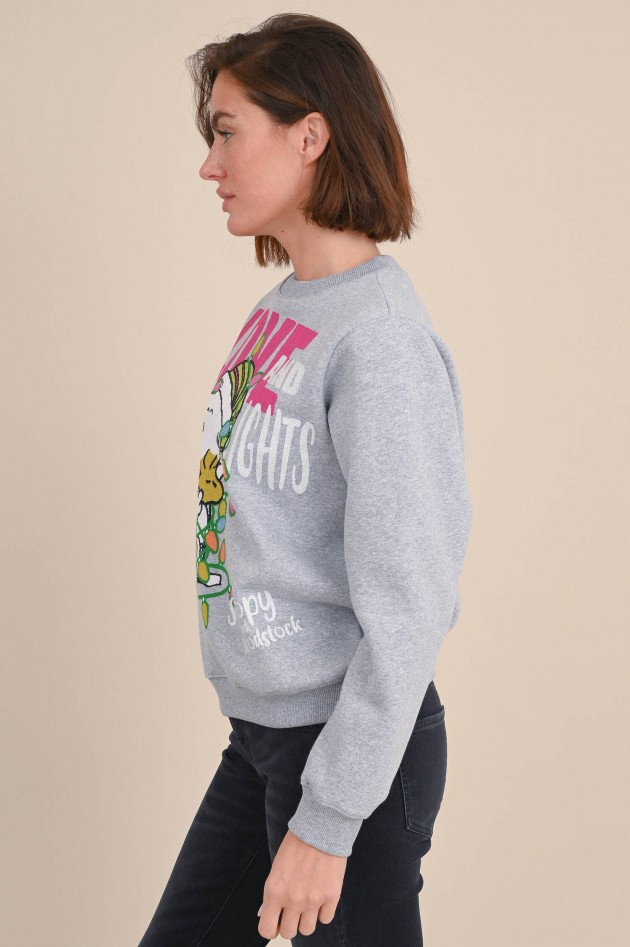 Princess goes Hollywood Sweater mit Snoopy und Woodstock Print in Grau