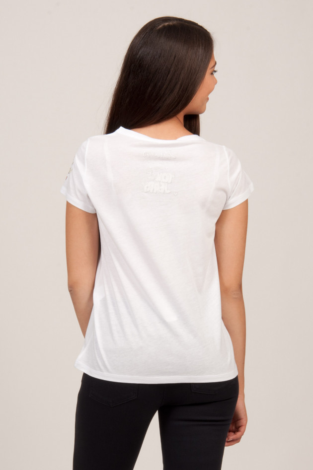 Princess goes Hollywood T-Shirt mit Glitzerelementen in Weiß/Rosa