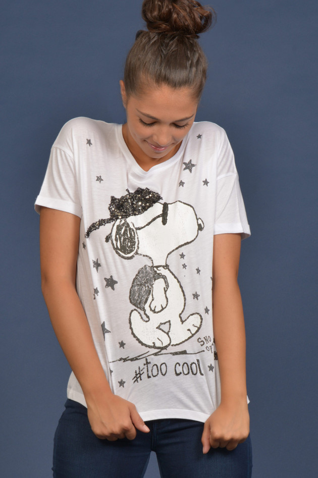 Princess goes Hollywood T-Shirt mit Paillettenbesatz in Weiß