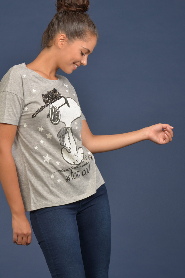 Princess goes Hollywood T-Shirt mit Paillettenbesatz in Grau