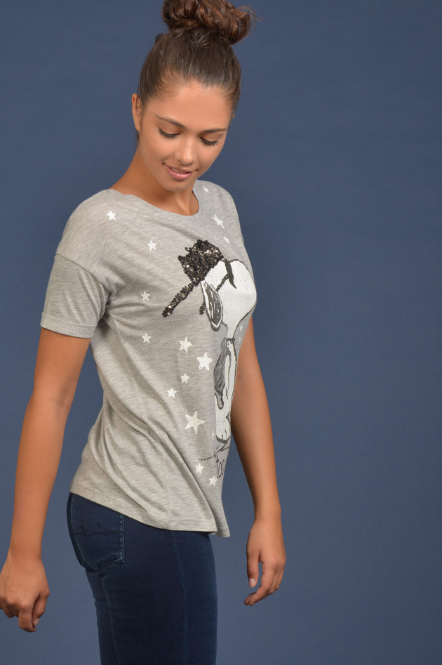 Princess goes Hollywood T-Shirt mit Paillettenbesatz in Grau