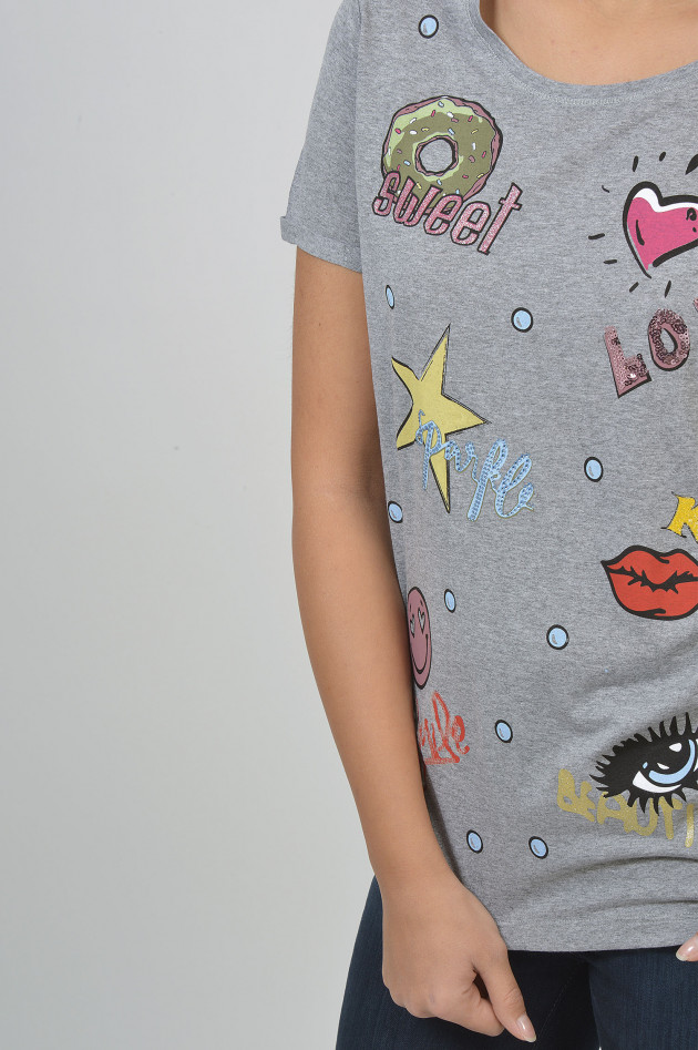 Princess goes Hollywood T-Shirt mit Glitzerelemente und Pailletten in Grau