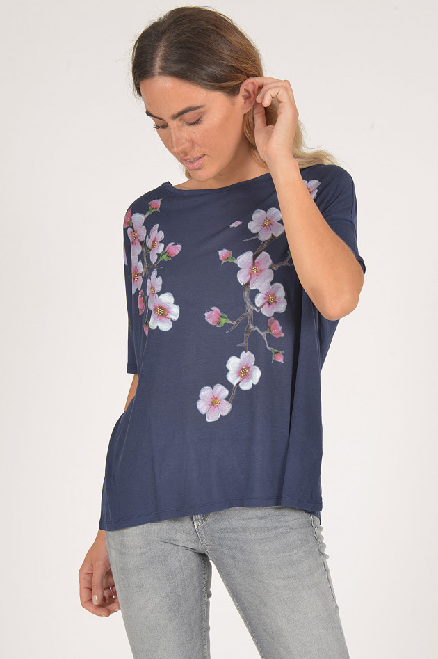 Princess goes Hollywood Shirt mit Kirschblüten in Navy