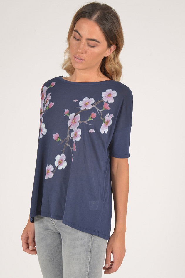 Princess goes Hollywood Shirt mit Kirschblüten in Navy