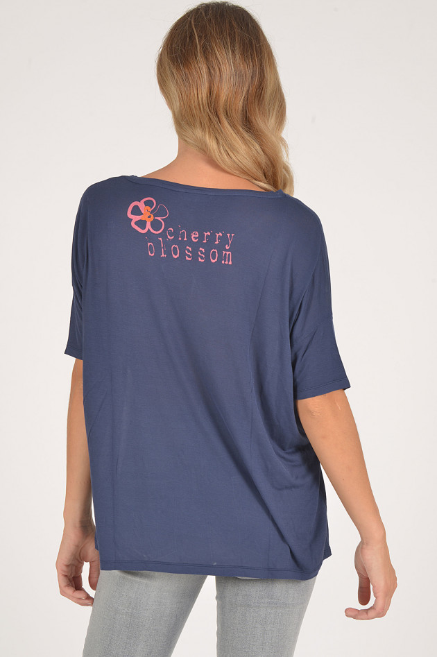 Princess goes Hollywood Shirt mit Kirschblüten in Navy