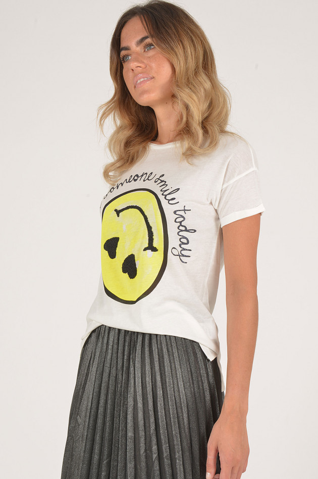 Princess goes Hollywood T-Shirt mit SMILE in Weiß/Gelb