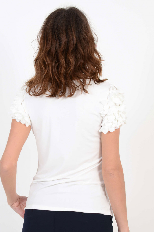 Princess goes Hollywood Shirt mit Blumenapplikation in Weiß