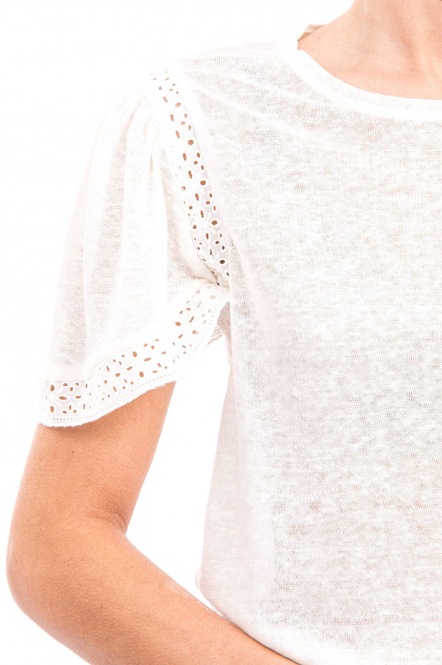 Princess goes Hollywood Shirt mit Lochstickerei in Natur