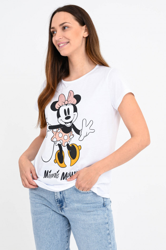 Princess goes Hollywood T-Shirt mit Minnie Mouse Print in Weiß