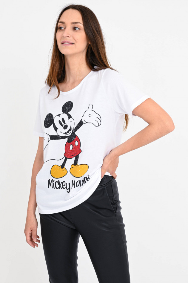 Princess goes Hollywood T-Shirt mit Mickey Mouse Print in Weiß