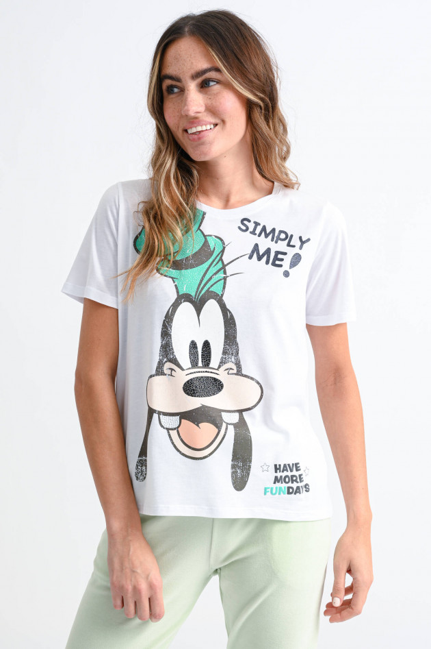 Princess goes Hollywood Shirt mit Goofy Print in Weiß