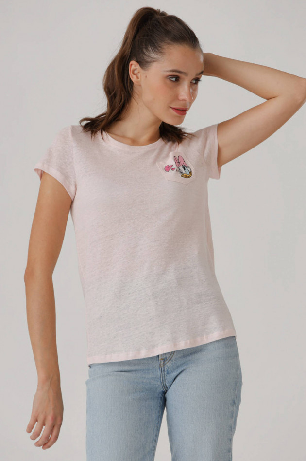 Princess goes Hollywood Leinenshirt mit Disney-Patch in Rosé