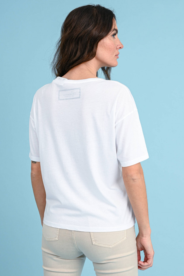 Princess goes Hollywood T-Shirt mit Schriftzug in Gold/Weiß