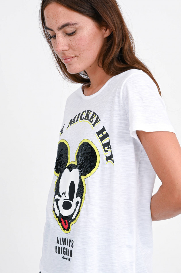 Princess goes Hollywood T-Shirt mit Mickey Mouse Print in Weiß